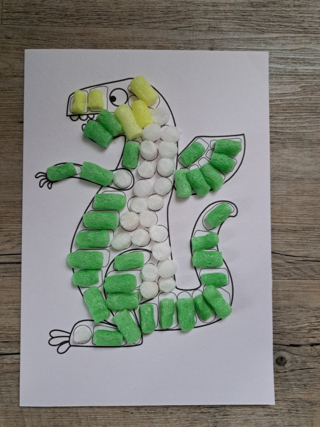 Le dinosaure - 10doigts.fr