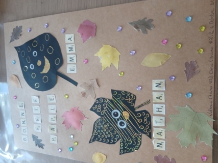 Tableau automnale pour la fête des papy - 10doigts.fr