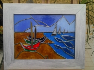 tableau Van Gogh façon vitrail - Peinture - 10doigts.fr