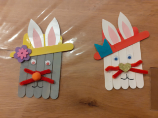 Lapin en bâtonnets de glaces - 10doigts.fr