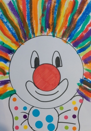 Le clown du carnaval - 10doigts.fr