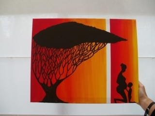 Femme d'afrique - Home Déco, Châssis - 10doigts.fr