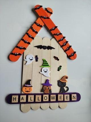 Maison hantée en bâtonnet - 10doigts.fr