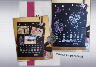 CALENDRIER PERPETUEL SUR CHASSIS MAGNETIQUE - Home Déco, Châssis - 10doigts.fr