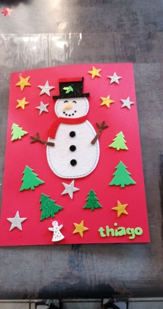 Bonhomme de neige de Noel - 10doigts.fr