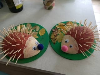 Hérissons rigolos de l'automne - 10doigts.fr