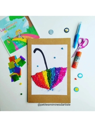 Parapluie arc-en-ciel - 10doigts.fr