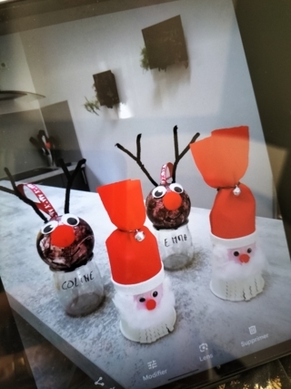 Père Noël et renne - 10doigts.fr