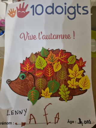 Herisson d automne - 10doigts.fr