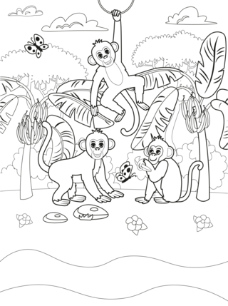 Jungle animals17 - Animal coloring pages - Coloriages - 10doigts.fr