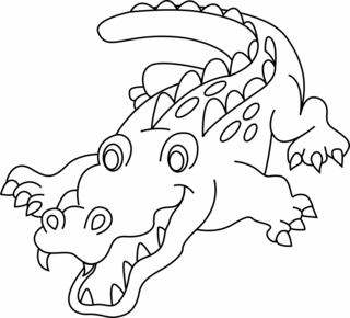 Crocodile 03 - Animal coloring pages - Coloriages - 10doigts.fr