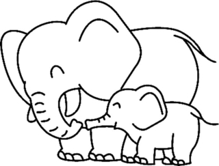 Elephant 04 - Animal coloring pages - Coloriages - 10doigts.fr