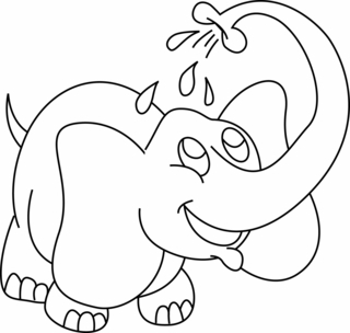 Elephant 07 - Animal coloring pages - Coloriages - 10doigts.fr
