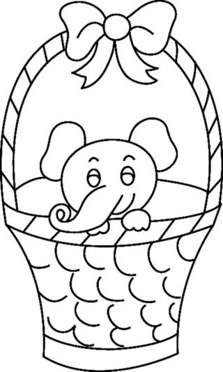 Elephant 08 - Animal coloring pages - Coloriages - 10doigts.fr