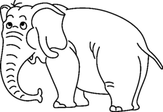 Elephant 09 - Animal coloring pages - Coloriages - 10doigts.fr