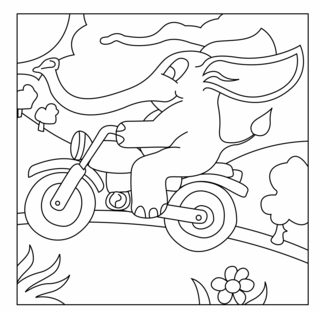 Elephant 11 - Animal coloring pages - Coloriages - 10doigts.fr