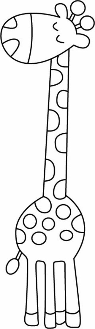 Giraffe 01 - Animal coloring pages - Coloriages - 10doigts.fr