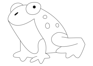 Frog 06 - Animal coloring pages - Coloriages - 10doigts.fr