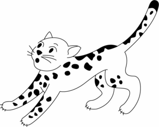 Leopard01 - Animal coloring pages - Coloriages - 10doigts.fr