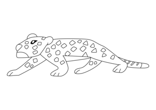 Panther01 - Animal coloring pages - Coloriages - 10doigts.fr