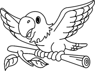 Parrot 02 - Animal coloring pages - Coloriages - 10doigts.fr