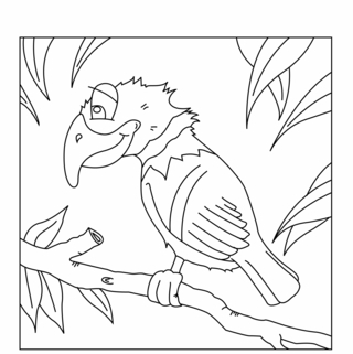 Parrot 04 - Animal coloring pages - Coloriages - 10doigts.fr