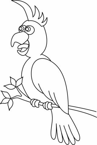 Parrot 05 - Animal coloring pages - Coloriages - 10doigts.fr