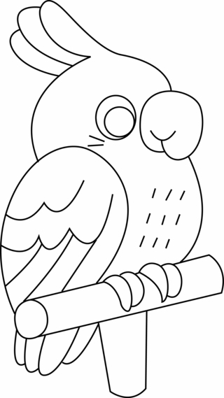 Parakeet 001 - Animal coloring pages - Coloriages - 10doigts.fr