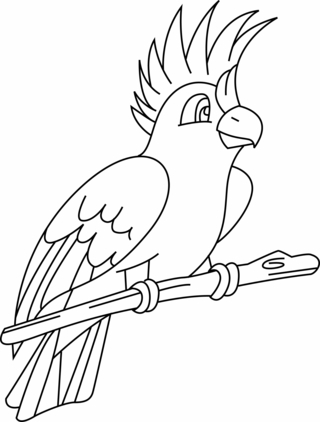 Parakeet 002 - Animal coloring pages - Coloriages - 10doigts.fr
