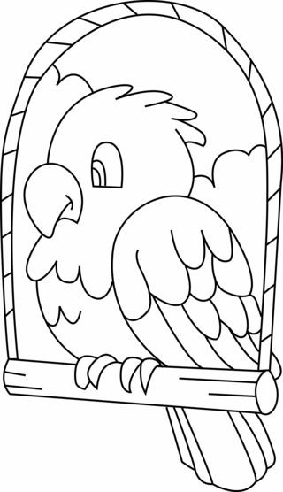Budgerigar 003 - Animal coloring pages - Coloriages - 10doigts.fr