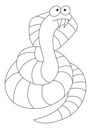 Snake01 - Animal coloring pages - Coloriages - 10doigts.fr