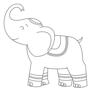 Elephant 15 - Animal coloring pages - Coloriages - 10doigts.fr