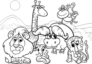 Savannah-animals2 - Animal coloring pages - Coloriages - 10doigts.fr
