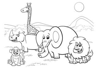 Savannah-animals6 - Animal coloring pages - Coloriages - 10doigts.fr