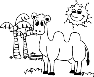 Dromedary 01 - Animal coloring pages - Coloriages - 10doigts.fr