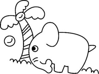 Elephant05 - Animal coloring pages - Coloriages - 10doigts.fr