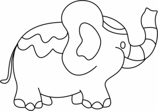 Elephant10 - Animal coloring pages - Coloriages - 10doigts.fr