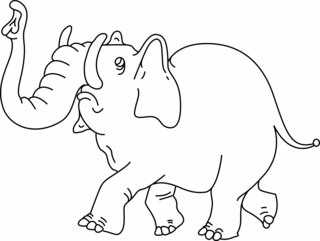 Elephant13 - Animal coloring pages - Coloriages - 10doigts.fr