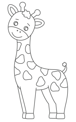 Giraffe05 - Animal coloring pages - Coloriages - 10doigts.fr