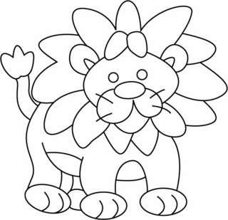 Lion 01 - Animal coloring pages - Coloriages - 10doigts.fr