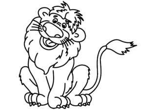 Lion 03 - Animal coloring pages - Coloriages - 10doigts.fr