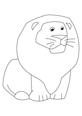 Lion 06 - Animal coloring pages - Coloriages - 10doigts.fr