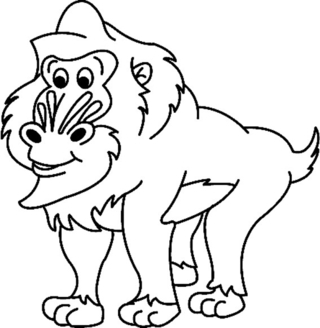 Monkey 03 - Animal coloring pages - Coloriages - 10doigts.fr