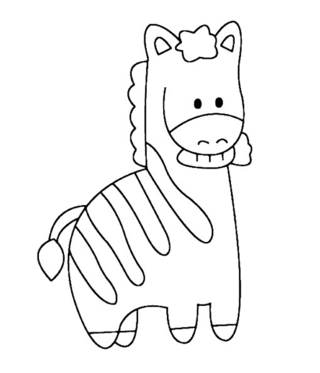 Zebra 01 - Animal coloring pages - Coloriages - 10doigts.fr