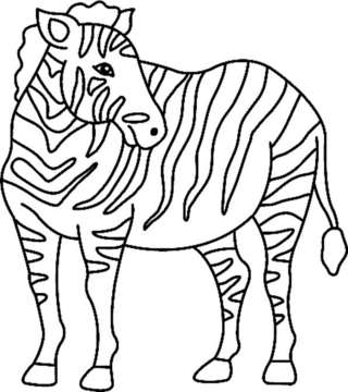 Zebra 03 - Animal coloring pages - Coloriages - 10doigts.fr