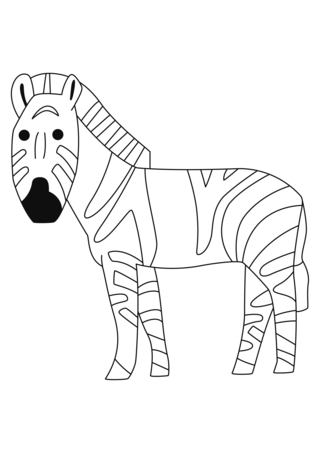 Zebra 05 - Animal coloring pages - Coloriages - 10doigts.fr