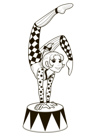 Circo equilibrista - Coloreables de circo - Coloreables - 10doigts.com