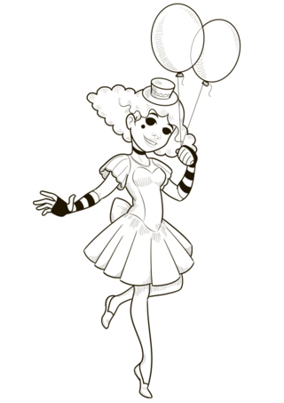 Circo payaso - Coloreables de circo - Coloreables - 10doigts.com