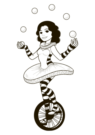 Circo malabarista - Coloreables de circo - Coloreables - 10doigts.com