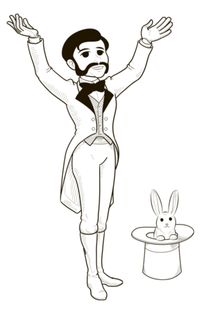 Circo mago - Coloreables de circo - Coloreables - 10doigts.com